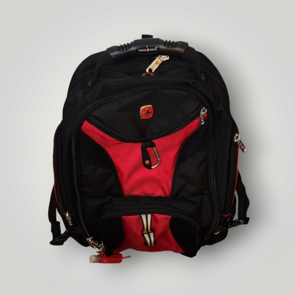 Swiss Army backpack Black Red Perfect For Air Travel Laptop backpack - Picture 7 of 16